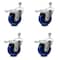 Service Caster 4 Inch Solid Polyurethane Swivel 1/2 Inch Stem Caster Set with Total Lock Brake SCC-TSTTL20S414-SPUS-121315-4 - alternate 1